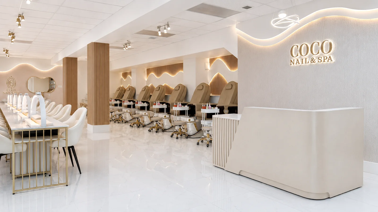 Coco Nails Spa interior — Your welcome to Coco
